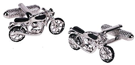 Motor Bike Design Cufflinks in Gift Box - Onyx-Art London CK698
