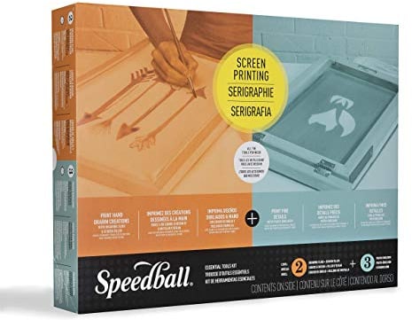 Speedball Screen Printing Essentials Tools Kit, Craft Kit, Home Art, School, DIY Screenprinting Supplies, Art, Vinyl Stencils Stamp Making, T Shirt Fabric Craft, Fashion, Home Decor Arts Craft
