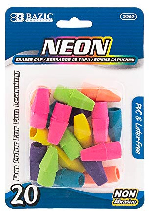 BAZIC Eraser Sets, 18 Per Pack