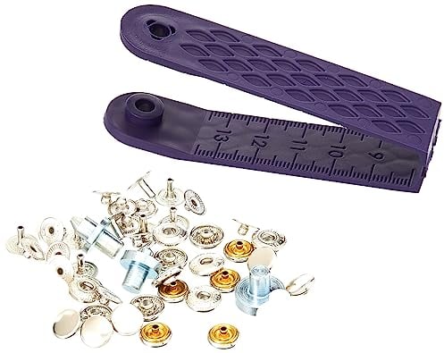 Prym 390360 Nähfrei-Druckknopf Mini Messing 8 mm silberfarbig, metal