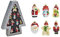 Tannenbaumschmuck Christbaumschmuck 6-teilig Nussknacker, Schneemann, Tannenbaum, Nikolaus, Weihnachtsbär