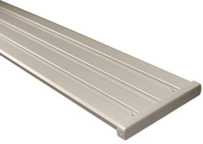 Gardinenschiene 3 und 4 läufig aus Aluminium in alu silber, 260 cm (2 x 130 cm)