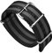 G10 NATO ZULUDIVER® Classic Bond Watch Strap, Schwart & Grau, Polierte Verschlüsse, 24mm