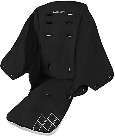 Maclaren PM1Y140092, Seduta Techno XT - Seduta sostituibile e lavabile in lavatrice che si adatta ai passeggini Techno XT, Disponibile in nero/argento