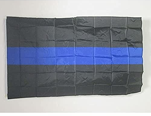 AZ FLAG - Flagge Usa Police Thin Blue Line - 150x90 cm - Vereinigten Staaten Von Amerika Fahne 90 x 150 Cm Feiner Polyester - Flaggen