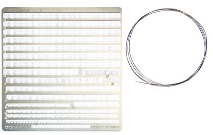 Tamiya 300012642 - 1:350 Photoätz Handlauf/Reling Set A, Modellbauzubehör, Silber