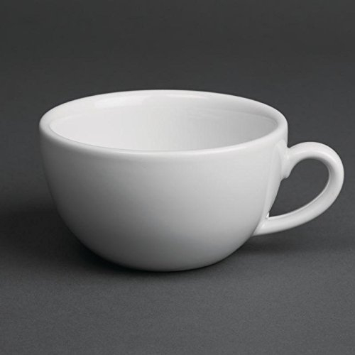 12X Royal Porcelain Classic White Cappuccino Cups 200ml Coffee Espresso Jugs