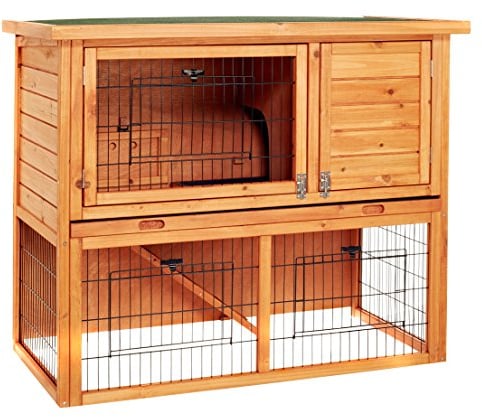 Dehner Nagerheim Barney mit Freigehege, ca. 111 x 60 x 92 cm, Holz, natur