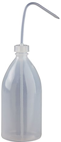 Spritzflaschen 3 x 1000ml rund natur aus LDPE inkl. Schraubverschluss mit Steigrohr, Laborflasche, Enghals, Dosierflasche, Kunststoffflasche, Plastikflaschen, Enghalsflaschen *