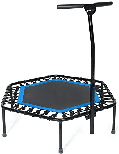 Sportplus - Trampoline de Fitness/Gymnastique - Système de Cordes Bungee - Ø 126 cm - Parfait pour l'Intérieur - Caches Rebords INCL. - Poids de l'Utilisateur jusqu'à 130 kg
