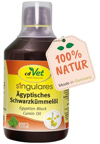 Singulares Ägyptisches Schwarzkümmelöl 500 ml -Hunde+Pferde - kaltgepresst - 1.Pressung - ungefiltert -direkt vom Hersteller
