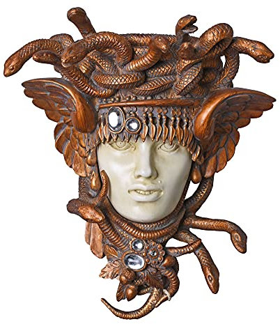 Wandsklulptur im Jugendstil Medusa in Schlangenkrone Wandkonsole IS016 Palazzo Exklusiv
