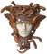 Wandsklulptur im Jugendstil Medusa in Schlangenkrone Wandkonsole IS016 Palazzo Exklusiv
