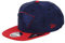 New Era NFL Sports Jersey 9Fifty Snapback Cap New England Patriots Dunkelblau Rot, Size:S/M