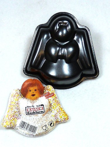 Kaiser Backform Engel, Antihaft, Schwarz, Klassisch, 11 cm x 11 cm