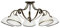 Deckenlampe Deckenleuchte Jugendstil Art Metall Schwarz Gold Antika
