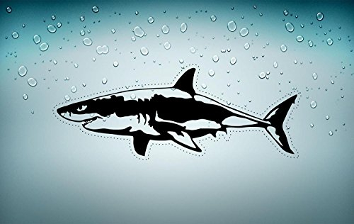 Akachafactory Aufkleber Sticker Auto Motorrad Tuning Hai Shark Vinyl Ref2