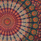 Popular Handicrafts Wandteppich Hippie Mandala Bohemian Hippie Psychedelic Intricate Floral Design Indian Tapestry 54 x 82 Inches (140cm x 210cm) Blue Orange