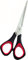 Wedo 97665 Universalschere (rostfreier Edelstahl, spitz, Kunststoff Softgriffe 16 cm) schwarz/rot