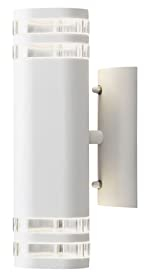 Außenwandleuchte MODENA Up and Down, Aluminium Weiß, Höhe 28,5cm