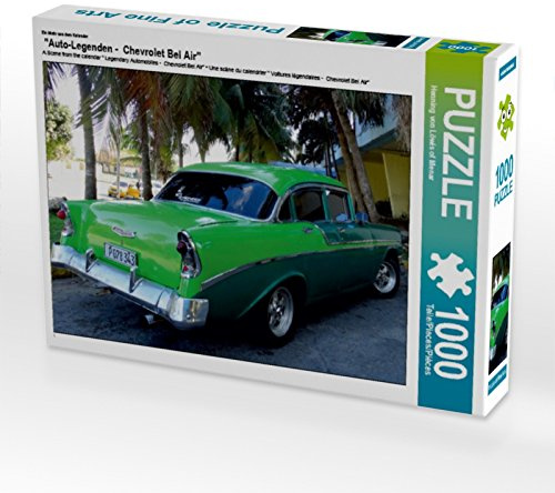 CALVENDO Puzzle EIN Motiv aus dem Kalender Auto-Legenden - Chevrolet Bel Air 1000 Teile Puzzle quer | 1000 Teile Lege-Größe 64 x 48 cm Foto-Puzzle für glückliche Stunden