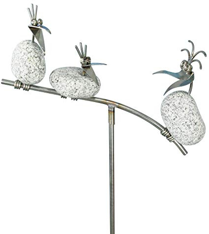 Gebrüder Lomprich Steinvogelpaar mit Kind SV 465, Höhe ca. 110 cm