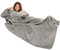 Gözze - Premium Kuscheldecke mit Ärmeln und Brusttasche, 150 x 240 cm - Silber