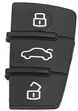 sourcing map Autoschlüssel Hülle Schlüsselhülle Cover 3 Tasten Gummi Schlüsselbox Schlüsselhülle Abdeckung für Audi A3 A4 A6 Q5 Q7