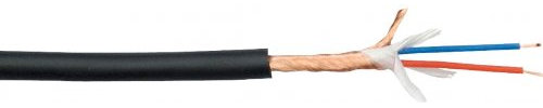 Câble de microphone équilibré professionnel Noir 100 m