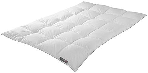 Badenia Trendline Comfort Daunendecke, warme Winterdecke mit 90% Daunen & 10% Federn der Klasse I, 135 x 200 cm, Down Pass geprüft & Öko-Tex zertifiziert, produziert nach deutschem Qualitätsstandard
