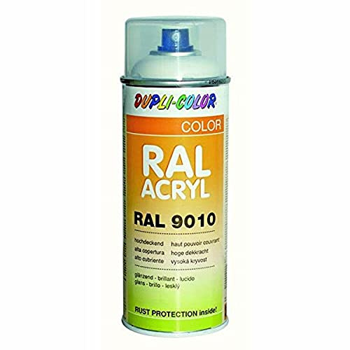 Dupli-Color 349799 RAL-Acryl-Spray 9010, 400 ml, Reinweiß Glanz