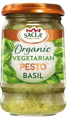 Sacla Organic Vegetarian Basil Pesto – with Pine Nuts
