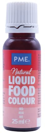 PME 100% Natural Food Colour Liquid - Red (25ml)