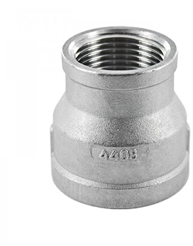 KI Edelstahl Reduziermuffe Muffe red. V4A Gewindefitting 2 x 1 1/2