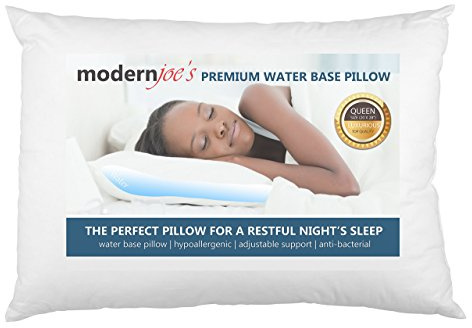 MODERNJOE'S Luxurious Queen Size Water Pillow (20x28), Adjustable Waterbase Pillow (Fiber Fill)