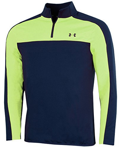 Under Armour 2018 EU Midlayer 1/4 Zip Pullover Mens Fitness Gym Top Academy/Lumos Lime Small