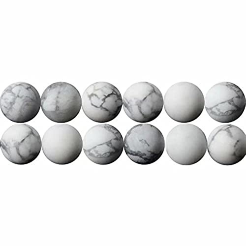 SKYBEADS Natürliche Weiß Howlith Edelsteine Perlen 8mm für Armbänder Auffädeln 38cm Strang Approx 48 Stück