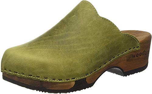 Woody Damen Emma Clogs, Grün Kiwi 069, 39 EU