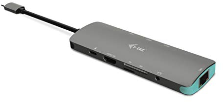 i-tec USB-C 4K Metall Nano Docking Station 1x HDMI 1x GLAN 3x USB 3.0 1x SD/MicroSD 1x Audio Power Delivery 100W für Windows MacOS Android Chrome OS Thunderbolt 3 Kompatibel