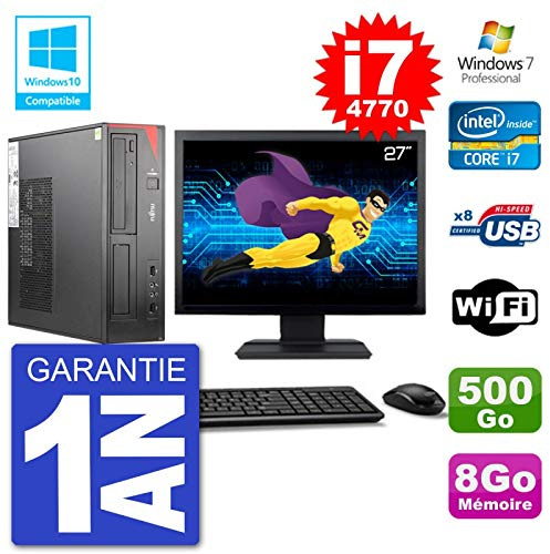 Fujitsu PC Esprimo E520 DT Ecran 27 i7-4770 8Go 500Go Graveur DVD WiFi W7