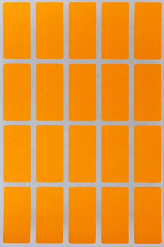 Royal Green Rectangle Folder File Labels Stickers in Neon Orange (40mm x 19mm) 4cm x 2cm -1000 Pack