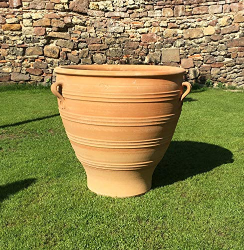 Poterie palatine | Cache-pot XXL en terre cuite | 80 cm de haut | Balcon de jardin en pot de fleurs résistant à l'hiver à l'extérieur