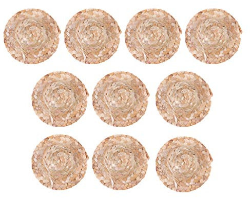 Healifty 10 stücke Mini strohhüte Handwerk Puppe strohhüte Ornamente für DIY Handwerk 15 cm