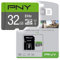 PNY Elite Micro SD Class 10 Carte pour Tablet/Mobile Phone/Android Appareil 32GB