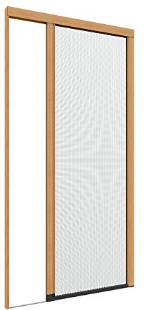 Zanzanet Zanzariera laterale orizzontale su misura frizionata New Euro cassonetto 38mm binario 4mm porta finestra giardino balcone personalizzabile 14 colori 2 reti Made in Italy Douglas