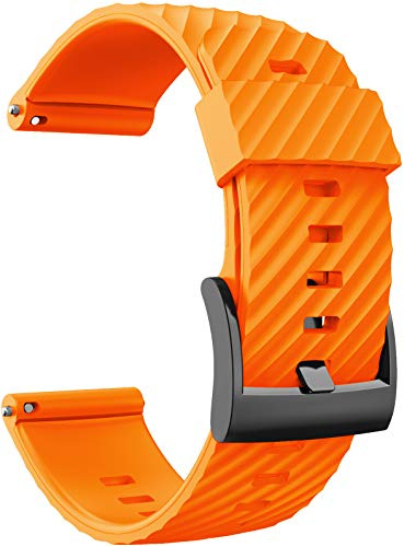 Shieranlee Armband für Suunto 9 Spartan/Suunto 7 Strap, 24MM Ersatz Silikon Uhrband Sport Uhrenarmbänder für Suunto 9/Suunto D5/Suunto Spartan Sport Wrist HR/Suunto 9 Titanium