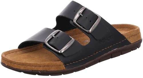 Rohde Damen, Frauen, Slipper,verbandschuhe,therapieschuhe,Klett-Hausschuhe,SCHWARZ,38 EU / 5 UK