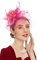 Cizoe Fascinator für Damen, Teeparty, Stirnband, Kentucky Derby, Hochzeit, Blume, Netzschleier, Fascinator, A-Rose, Einheitsgröße