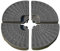Outsunny Base para Sombrilla en 4 Partes Rellenable de Arena y Agua Desmontable para Jardín Patio al Aire Libre 100x100x10,5 cm Café