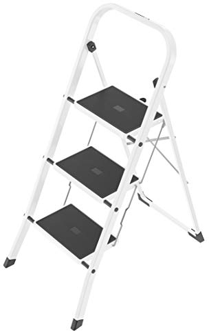 HAILO SELEKTA K40 4397200 BASICLINE - Scala pieghevole a 3 gradini in acciaio